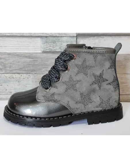 Charol metal fantasía plomo