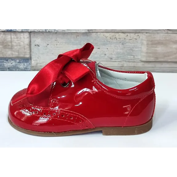 Charol rojo con ante rojo