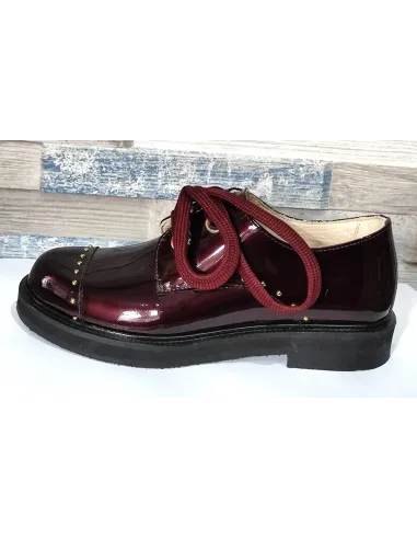 Charol metal burdeos