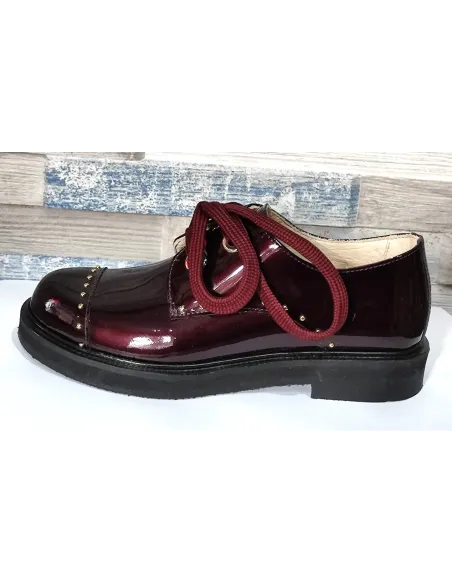 Charol metal burdeos