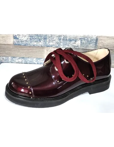 Charol metal burdeos