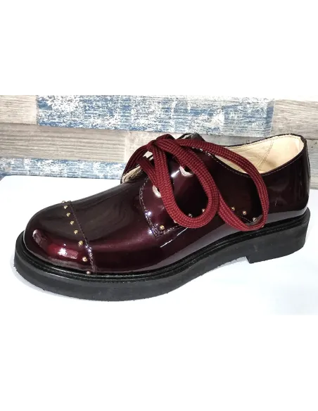 Charol metal burdeos