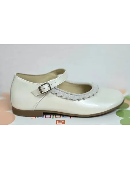 Charol pearl blanco