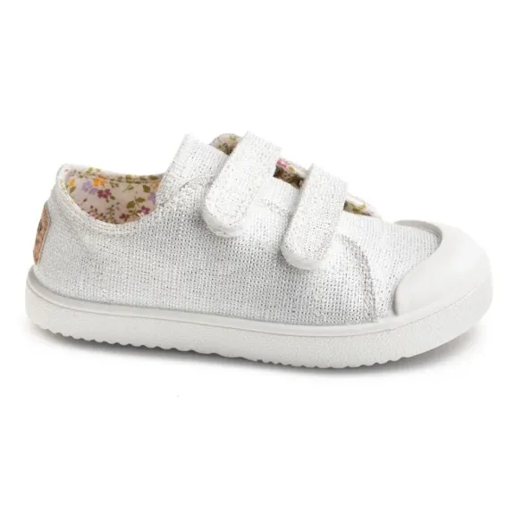 Lino glitter blanco plata