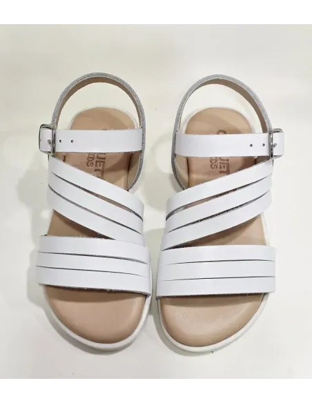 Sandalia tiras blanco